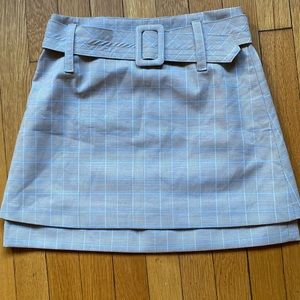 NWOT Maje Plaid Belted Skirt 36